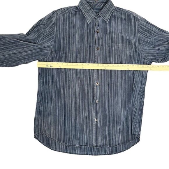 Tommy Bahama Silk Blend Button Down Shirt Navy Textured Size XL - Picture 3 of 11
